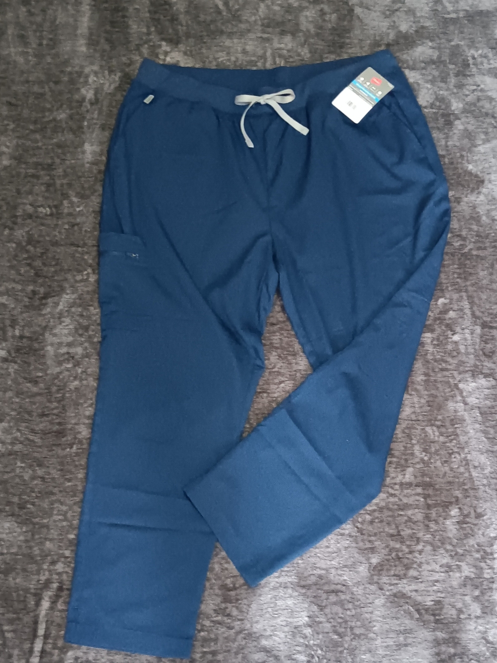 NWT Hanes Premium Scrubs Cool Comfort Drawstring Scrub Pants Navy Blue Womens2XL